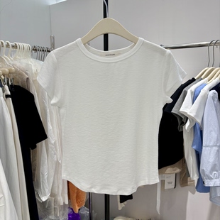 韩版基本款圆领百搭飞飞袖上衣2026夏季新款修身显瘦纯色T恤ins