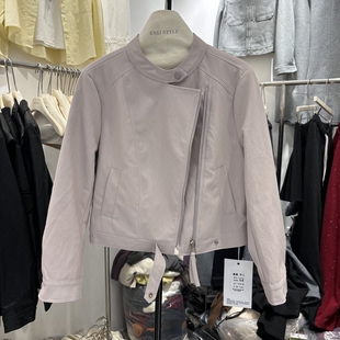 韩版 水洗皮衣女2026春新款 机车服PU皮夹克 短款 欧货百搭时尚