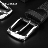 弹性松紧编织免打孔皮带帆布裤 战术鸟弹风 弹力腰带男士 带休闲潮