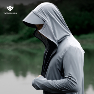 战术鸟(男士专用)专业防晒钓鱼服轻薄夹克外套风衣大码冰丝防晒衣