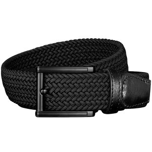 战术鸟藏宝图丨高端弹力编织皮带无孔松紧帆布腰带男真皮正装西裤