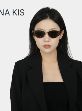 Tina Kis猫眼墨镜女2026新款高级感防晒近视防紫外线太阳镜大脸