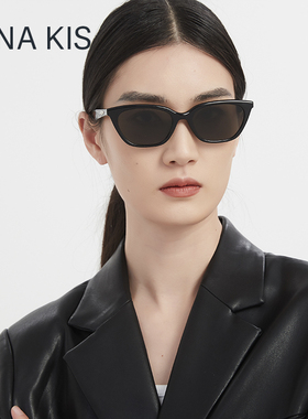Tina Kis猫眼墨镜女2026新款高级感防晒复古防紫外线近视大脸显瘦