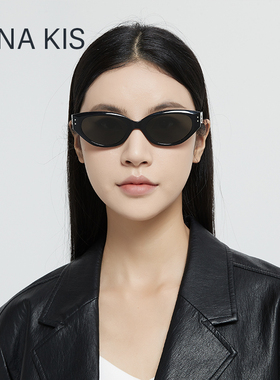 Tina Kis猫眼墨镜女26新款复古方脸圆脸显脸小防紫外线太阳镜显瘦