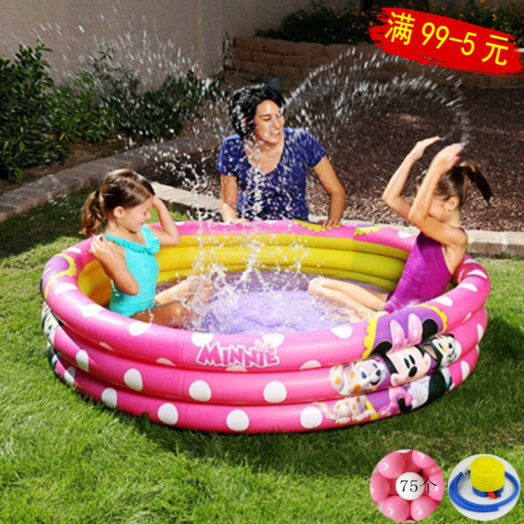 国外小号粉色米奇婴幼儿游泳池