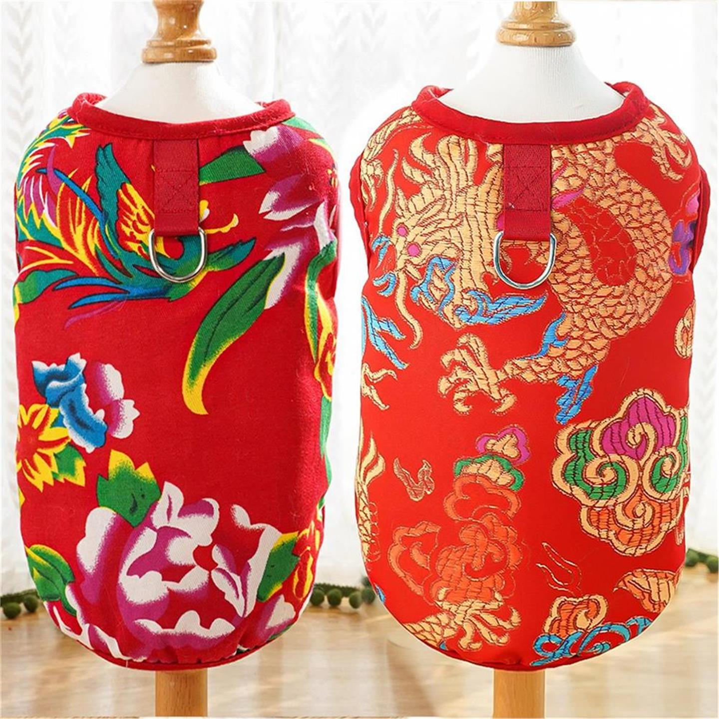 东北大花袄狗背心新年小中大型犬宠物狗狗猫咪衣服猫用品服饰