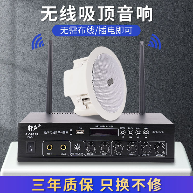 无线蓝牙吸顶音响壁挂墙面音箱专用喇叭室内店铺餐厅超市广播智能