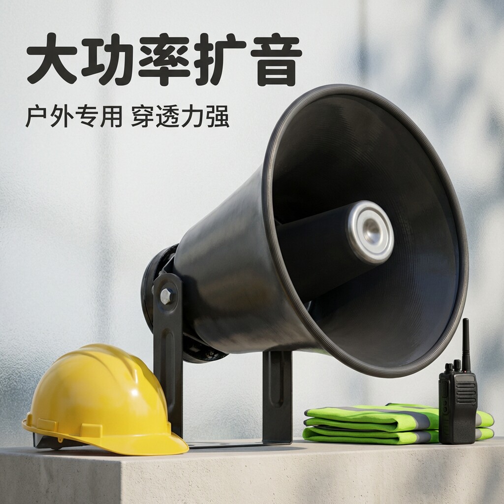 户外工厂车间隧道工地高音号角喇叭大功率扩音器扬声器穿透力强