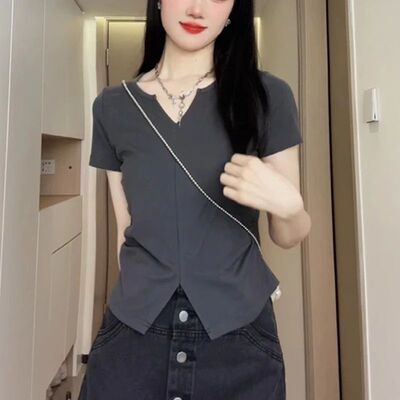 大码夏季设计感小众短袖T恤
