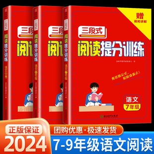 2024初中三段式阅读理解法提分训练七年级八年级九年级阅读理解专项训练人教版同步练习题视频讲解真题公式法写作作文每日一练题