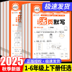 2025秋王朝霞活页默写上册下册少而精一年级字词基础练二三四五六年级练习语文默写能手小达人数学思维训练口算笔算练习题