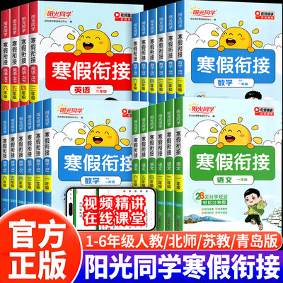 2025新版阳光同学寒假衔接作业一二三四五六年级上册下册语文数学英语全套人教版北师大苏教版同步教材作业本预习复习训练一本通