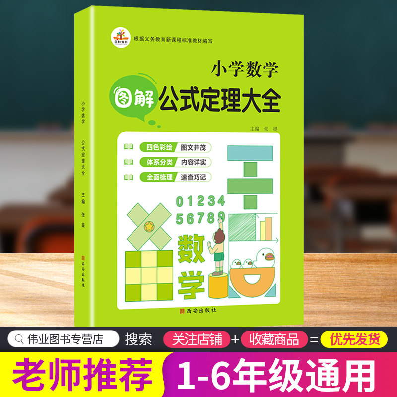小学数学图解公式定理大全1-6年级通用一二三四五六年级小学基础知识