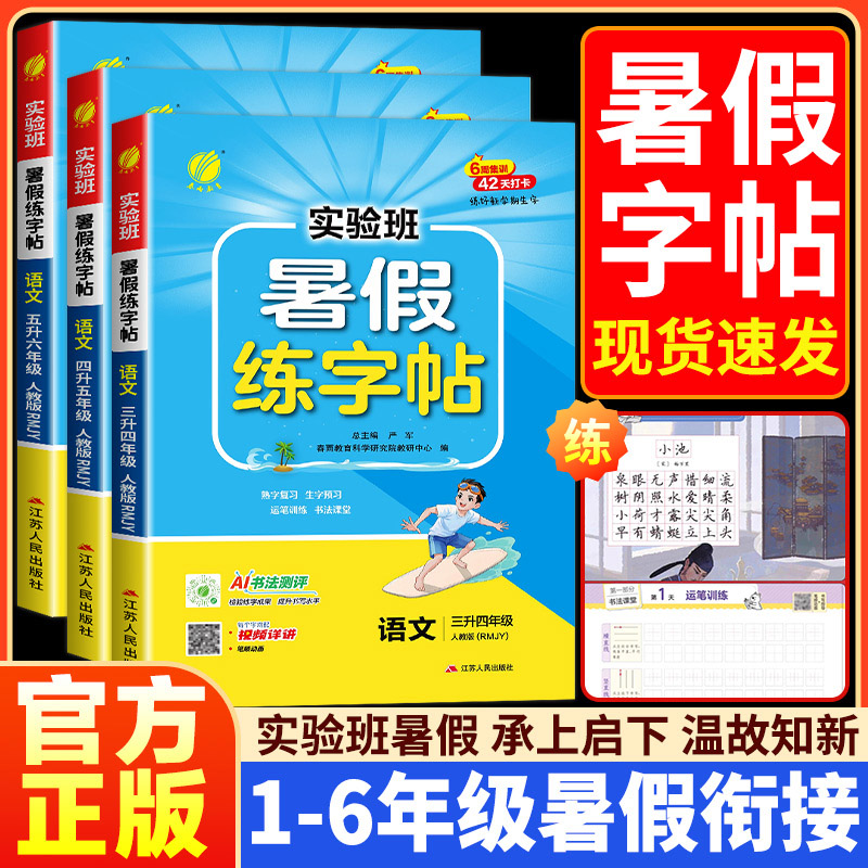 2025新版实验班暑假练字帖一年级下册升二年级上册升三升四升五升六年级语文写字课课练生字描红暑假作业衔接复习巩固春雨教育