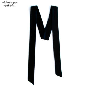 HJG属于你 优质丝绒丝巾发带百搭小领巾围巾礼物 细长条宽斜角个性