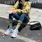 几何格子春秋款 袜子女可爱日系中筒袜卡通图案