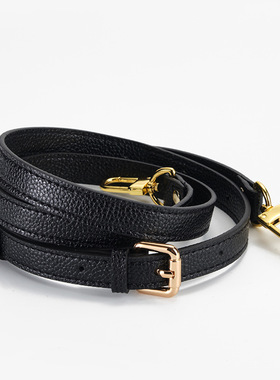 适用MK蔻驰包包斜挎包带荔枝十字纹黑色肩带配件真皮背包带1.2宽