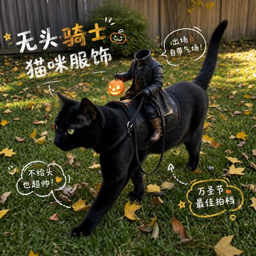 无头骑士猫咪服饰创意宠