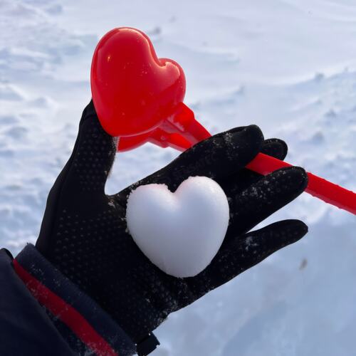 爱心雪球夹子儿童户外雪