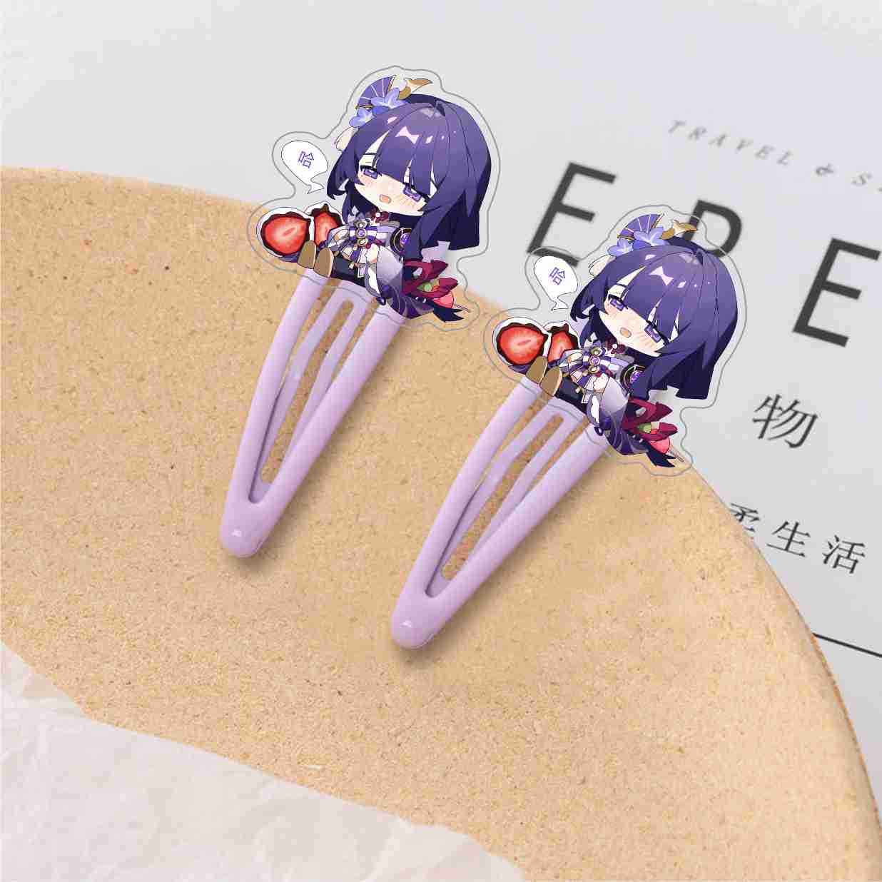 流浪者原神genshin儿童发夹彩色夹子周边徽章雷电将军艾尔海森