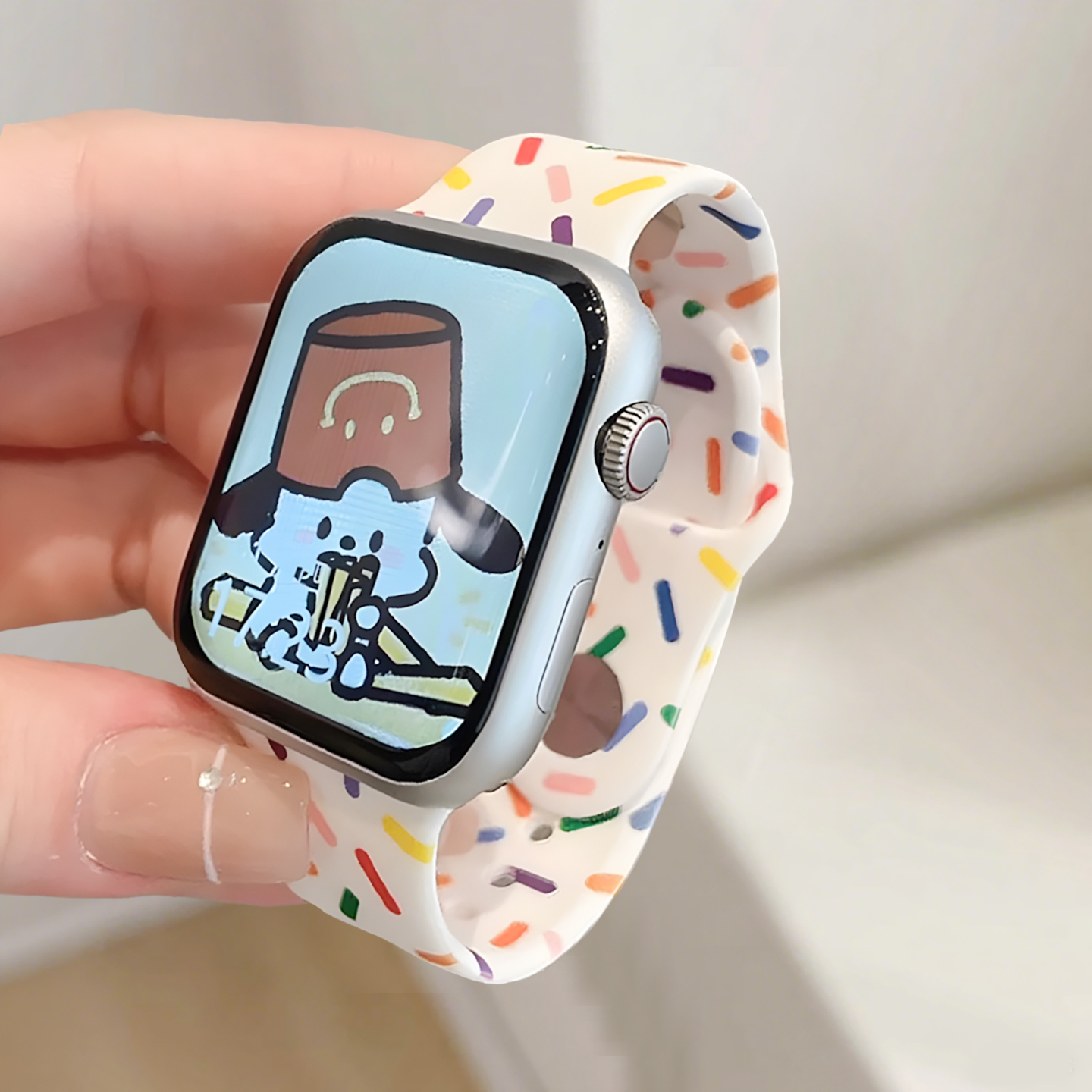 适用苹果iwatch手表新款硅胶表带