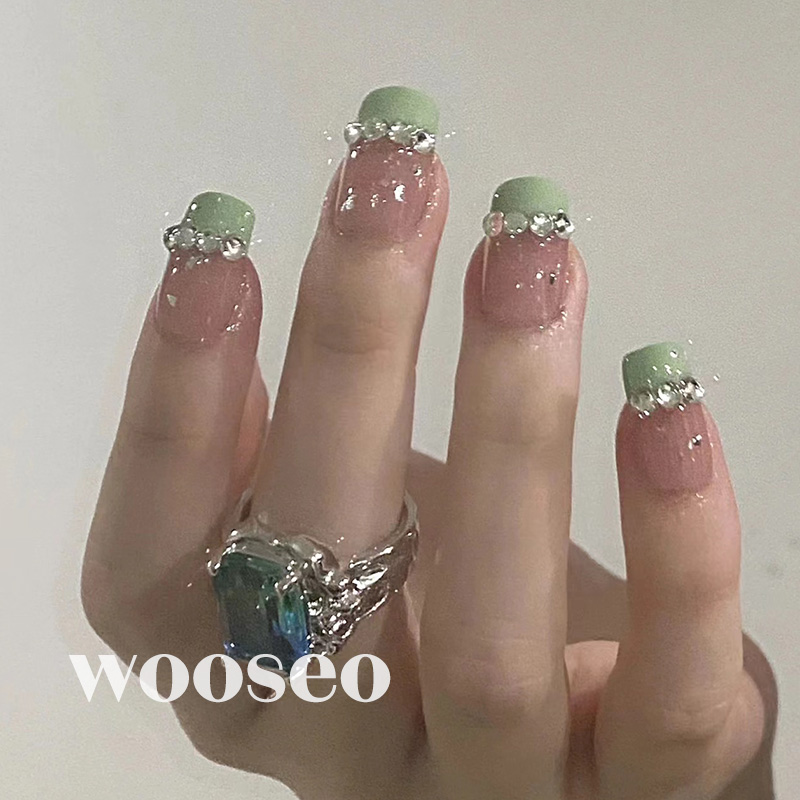 【现货24小时内发】绿色穿戴美甲