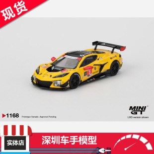 现货MINIGT 1:64 1168 雪佛兰 科尔维特Z06 GT3.R 2025戴通纳车模