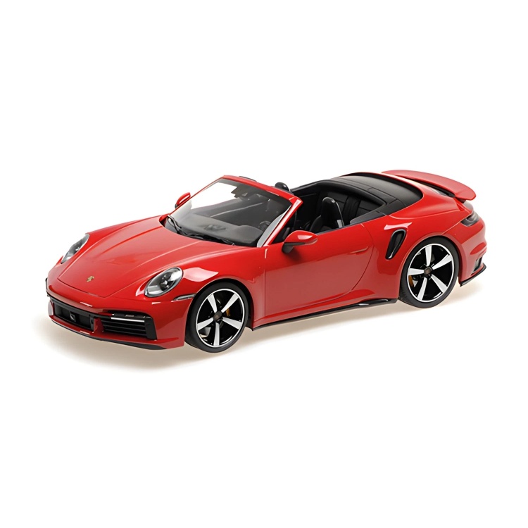 现货 迷你切 1:18 保时捷 911(992) TurboS 红色敞篷版 2020 树脂