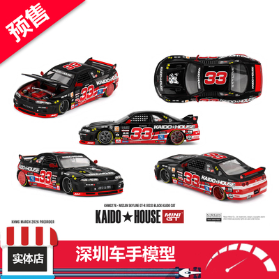 Kaido House 1:64 Skyline GT-R (R33) Black Kaido Cat 合金模型