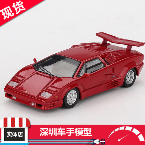 现货 MINIGT 1:64 1192 兰博基尼Countach 25周年 红色 合金车模