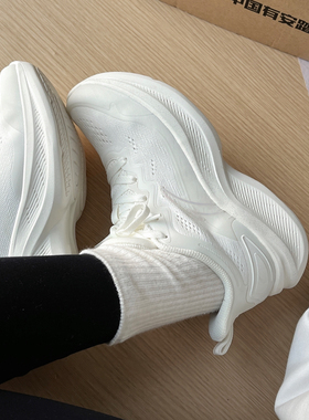 安踏飞云跑鞋女鞋春季新款软底减震跑步鞋网面透气跳绳体测运动鞋