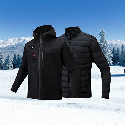 安踏羽绒服内胆三合一运动外套男