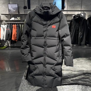 安踏冠军全天候系列男款长款防泼水鹅绒连帽羽绒服外套152510916