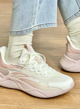 安踏凌云跑步鞋女鞋春季新款软底缓震网面透气休闲运动鞋跳绳鞋