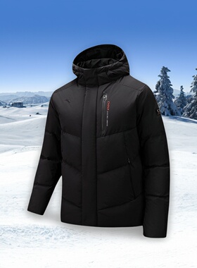 安踏六度芯冰甲羽绒丨连帽羽绒服男2025冬季新款外套152547943N