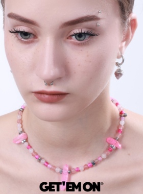 ONBrand原创高级感轻奢小众情侣天然原石嘻哈男女美式锁骨项链