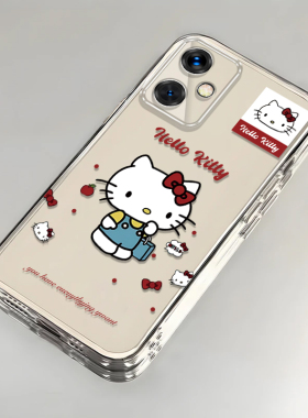 卡通kt猫红米Note12RPro壳透明全包防摔软高级男女可爱套外壳