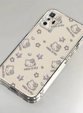 凯蒂猫红米Note10Pro手机壳透明M2104K10AC全包防摔女可爱套外壳