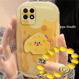 华为麦芒10/10se手机壳可爱黄色奶酪麦芒10/10se卡通防摔硅胶软女创意全包气垫保护套