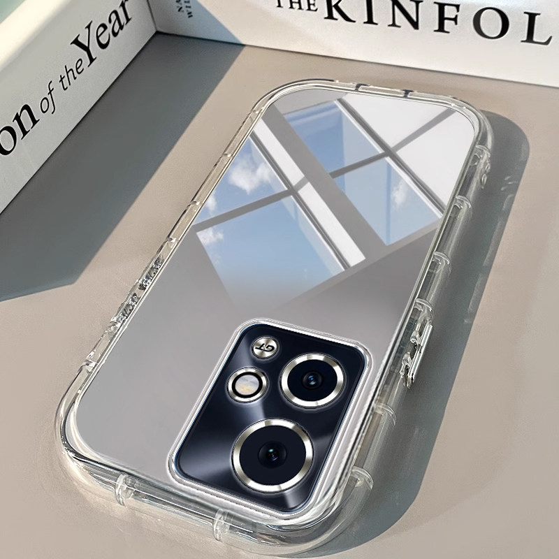 荣耀90GT手机壳20青春版透明新70 PRO镜面30泡芙se气囊i男X 50女60高级10潮80 GT全包100防摔200潮300软honor