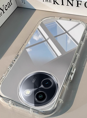 VIVO Y200i手机壳i透明Y100新Y300pro镜面Y75S泡芙Y73s气囊Y76S男E女Y77高级Y72T全包Y70S防摔Y78软VIVOY200i