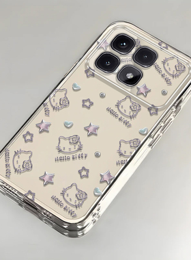 凯蒂猫红米k70至尊版手机壳透明2407FRK8EC全包防摔女可爱套外壳