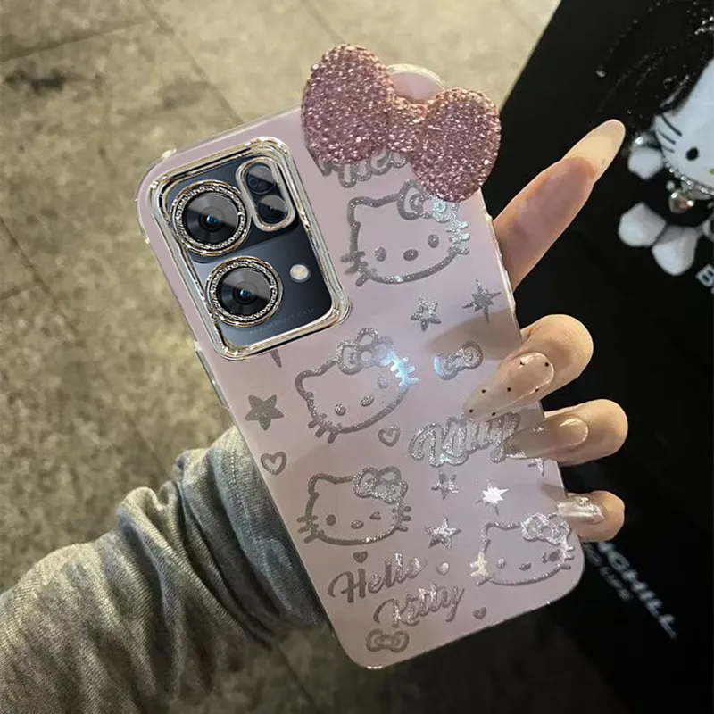 羽纱kt猫OPPOReno7Pro手机壳PFDM00情侣全包防摔软男女可爱套外壳