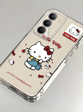 卡通kt猫realme真我V60Pro壳透明RMX3953全包防摔可爱套外壳