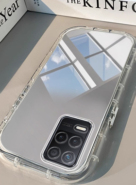 Realme真我V13手机壳Realme V3透明V5新V11镜面15泡芙PRO +气囊GT NEO 6男女20高级50潮T全包60防摔Neo7硅胶