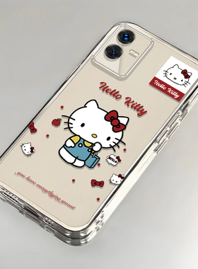 卡通kt猫vivoT2x壳透明v2188a全包防摔软高级男女可爱套外壳