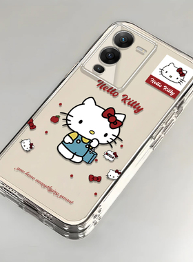 卡通kt猫vivoS15壳透明v2199a全包防摔软高级男女可爱套外壳