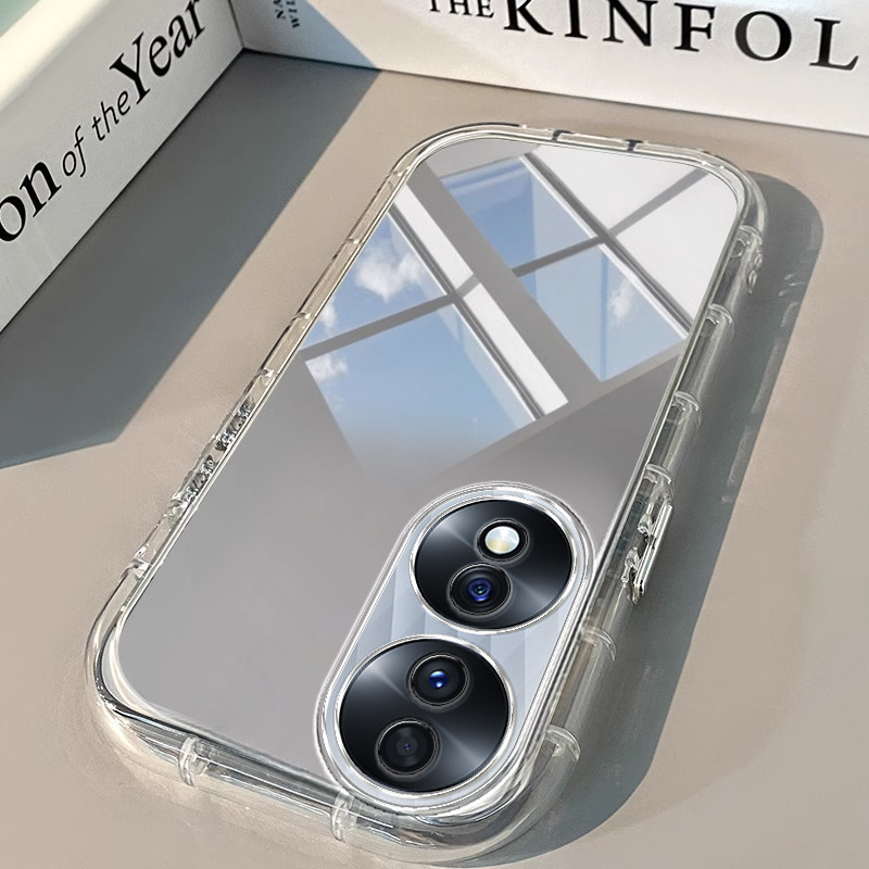 荣耀70手机壳20青春版透明新80 PRO镜面30泡芙se气囊i男X 50女60高级10潮90 GT全包100防摔200潮300软honor