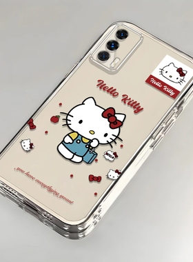 卡通kt猫realme真我GT壳透明RMX2202全包防摔男女可爱套外壳