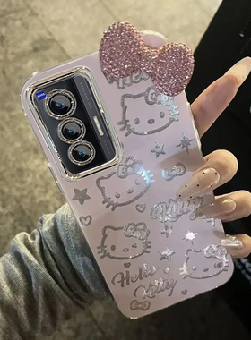 羽纱kt猫vivoX70手机壳v2133a情侣全包防摔软高级男女可爱套外壳